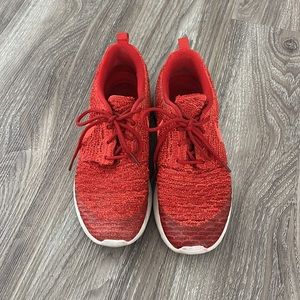 Red sneakers